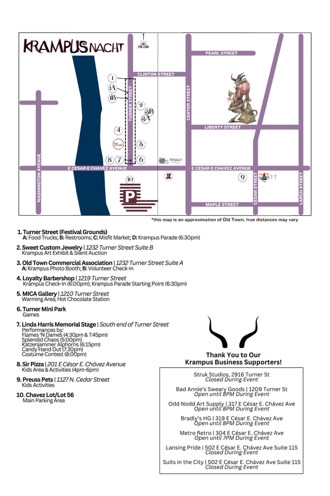 Krampusnacht 2024 Map for Poster