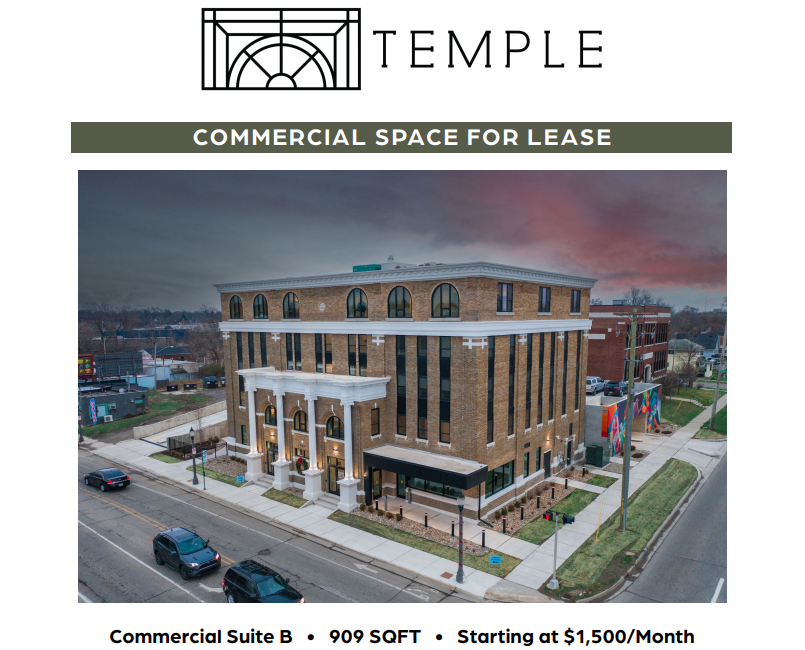 Temple Building space for lease