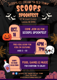 Scoops Spookfest flyer